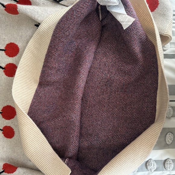 Madewell Cherry Jacquard Pullover Sweater Heather Cement Size Extra Small XS - Picture 5 of 7